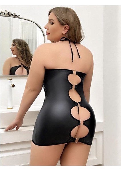 Kadın Bordo Bacak Dekolteli Fantazi Gecelik Yırtmaçlı Fiyonklu Dantelli Tül Transparan Seksi Gecelik modelleri