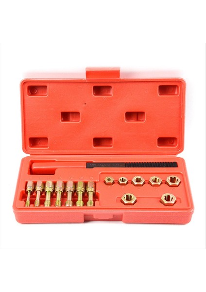 15 Parçalı Vidalı Dişli Onarım Aracı Dokunma Iplik Onarım Seti Vidalı Iplik Onarım Oto Onarım Aracı Seti (Yurt Dışından)