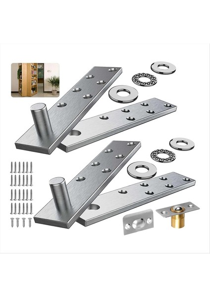 Kapı Pivot Menteşe, Hedef Vuruş Donanımı ile Görünmez Pivot Menteşe Sistemi, 200 Lbs Ağırlıklı Ağır Hizmet Tipi Ahşap Kapılar Için (Yurt Dışından)