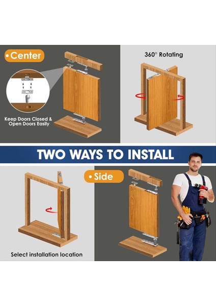 Kapı Pivot Menteşe, Hedef Vuruş Donanımı ile Görünmez Pivot Menteşe Sistemi, 200 Lbs Ağırlıklı Ağır Hizmet Tipi Ahşap Kapılar Için (Yurt Dışından) modelleri