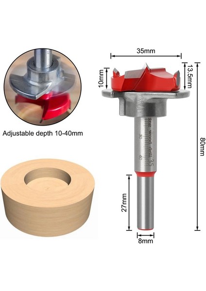 Menteşe Matkap Kombinasyonu Seti Menteşe Ahşap Açma Açıcı 35MM Ayarlanabilir Ahşap Kapı Kilidi Menteşe Matkap (Yurt Dışından) fırsatları
