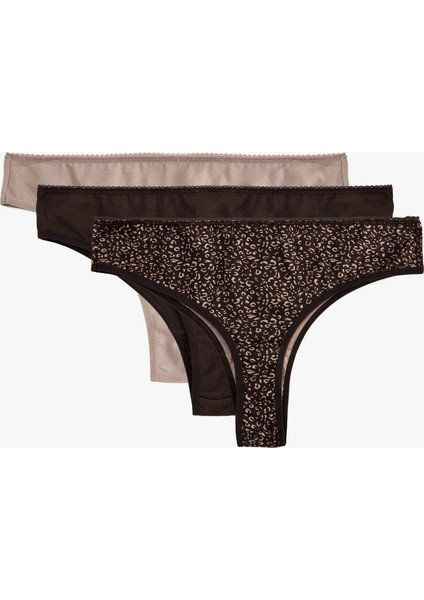 Rahat Kalıp Pamuklu 3'lü Brazilian Külot Seti