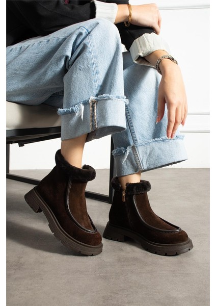 Kadın Bot & Bootie Süet Kahverengi Orta Topuklu Casual/günlük Soğuk Havaya Dayanıklı fiyatları