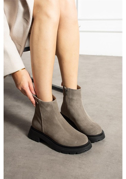 Kadın Bot & Bootie Süet Bej Orta Topuklu Casual/günlük Soğuk Havaya Dayanıklı fiyatları