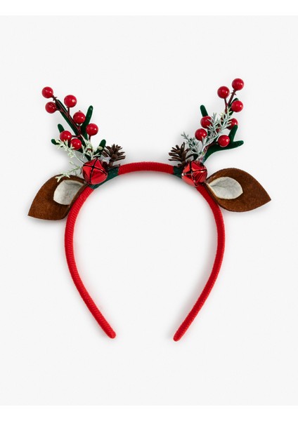 Geyik Kulağı ve Boynuz Aplikeli Yılbaşı Tacı