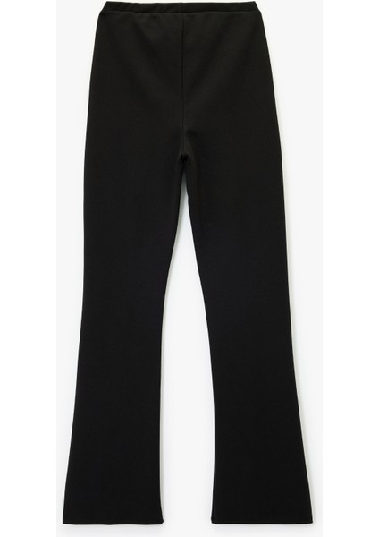 Nervürlü Pamuklu Slim Fit Ispanyol Paça Tayt Pantolon fiyatları