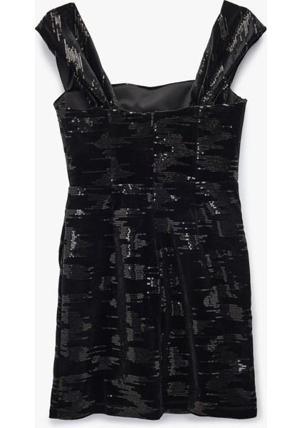Straplez Payetli Kolsuz Bodycon Mini Abiye Elbise fiyatları