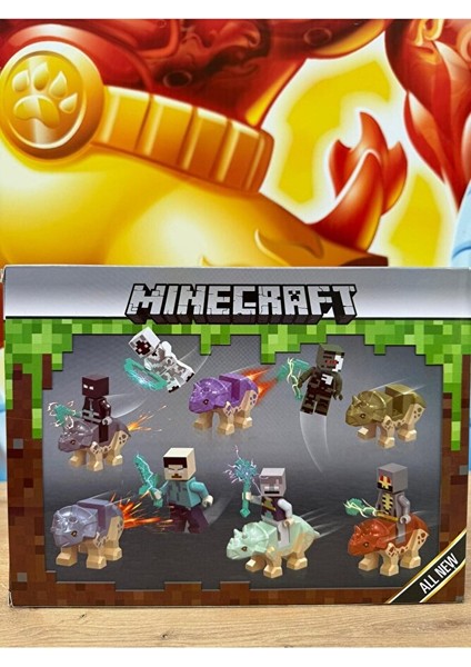 12 Parça Minecraft Figür Oyuncak Karakter Mınecraft Figürleri Set Dinazorlu Minecraft indirimleri