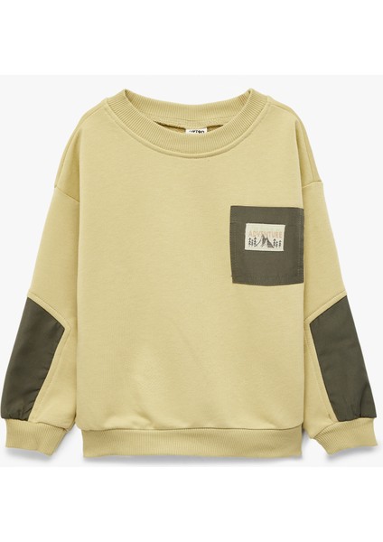 Uzun Kollu Bisiklet Yaka Oversize Sweatshirt