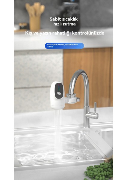 Sıcak ve Soğuk Kullanımlı Anlık Elektrikli Isıtma Musluğu (Yurt Dışından) fırsatları