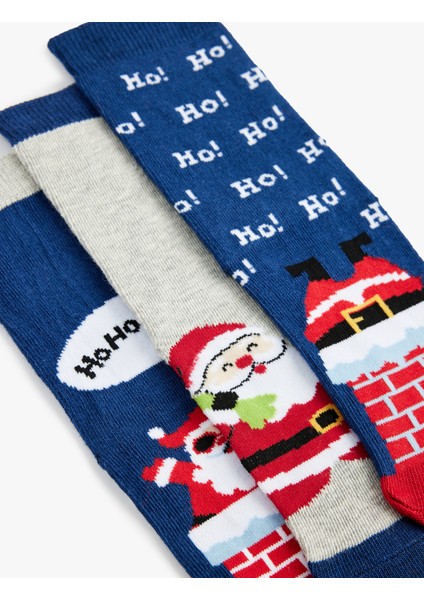 Yılbaşı Temalı 3'lü Pamuklu Çorap Seti modelleri