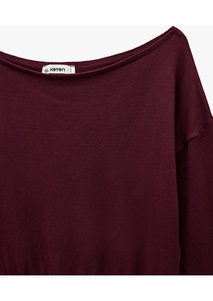 Uzun Kollu Viskon Karışımlı Kayık Yaka Triko Kazak modelleri