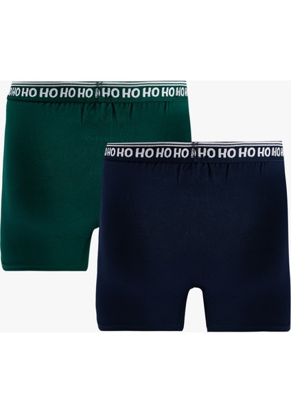 Yılbaşı Temalı Pamuklu Rahat Kalıp 2'li Boxer Seti fiyatları
