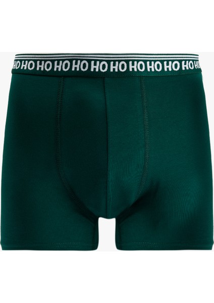 Yılbaşı Temalı Pamuklu Rahat Kalıp 2'li Boxer Seti modelleri