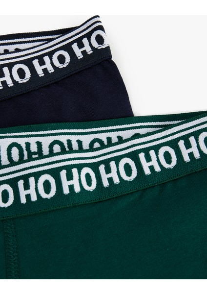 Yılbaşı Temalı Pamuklu Rahat Kalıp 2'li Boxer Seti indirimleri