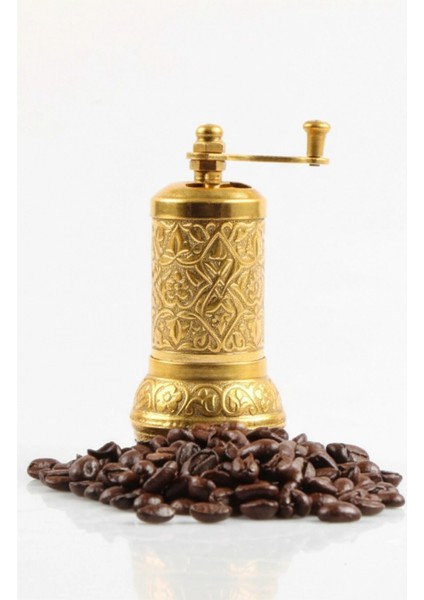 Osmanlı Motifli Kahve ve Baharat Değirmeni Sarı