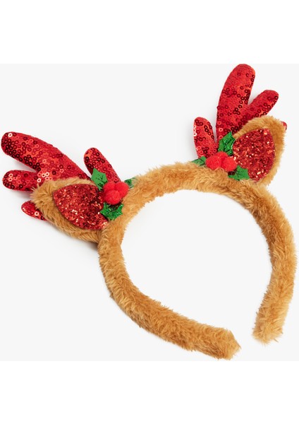 Geyik Boynuzu Detaylı Pullu Payetli Yılbaşı Tacı fiyatları