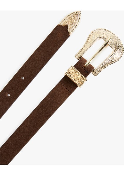 Etnik Metal Tokalı Suni Deri Kemer modelleri