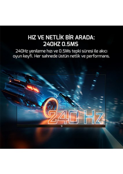 Lunis L20 24" 0.5 Ms Full Hd Pivot 240 Hz Oyuncu Monitörü