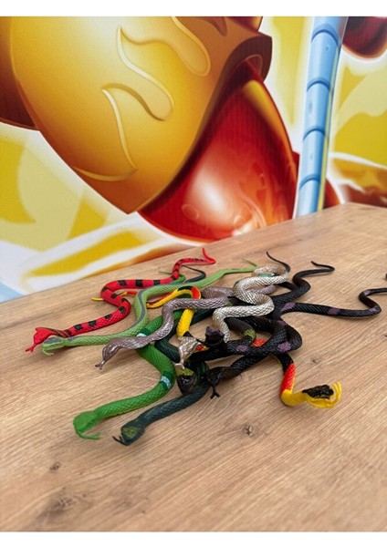 Esnek Yılan 10 Adet Mega Yılan Set Şaka Oyuncağı Oyuncak Yılan Hayvan Figürleri