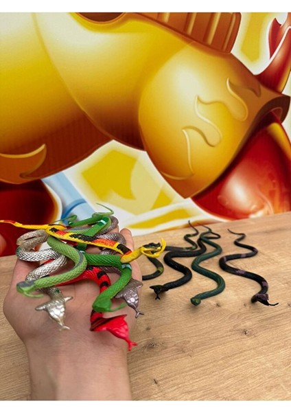Esnek Yılan 10 Adet Mega Yılan Set Şaka Oyuncağı Oyuncak Yılan Hayvan Figürleri modelleri