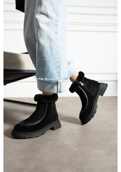 Kadın Bot & Bootie Süet Siyah Orta Topuklu Casual/günlük Soğuk Havaya Dayanıklı fiyatları