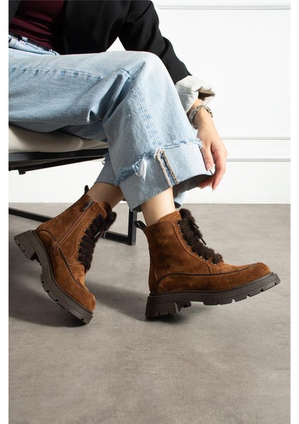 Kadın Bot & Bootie Süet Taba Orta Topuklu Casual/günlük Soğuk Havaya Dayanıklı fiyatları