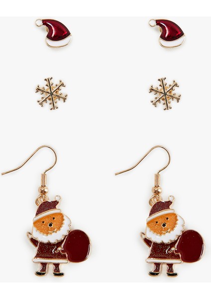 Yılbaşı Temalı 3'lü Küpe Seti