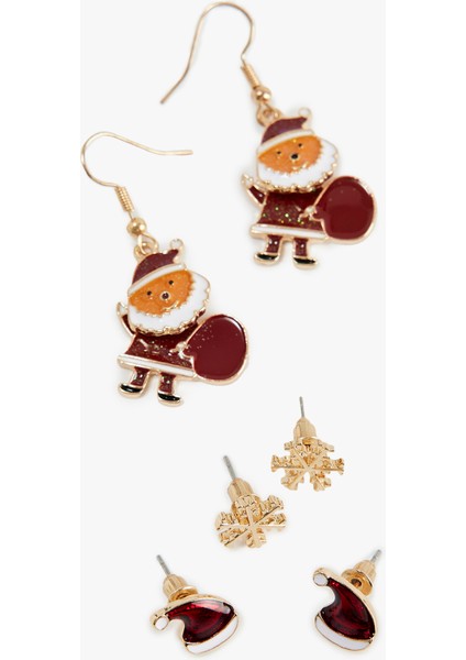 Yılbaşı Temalı 3'lü Küpe Seti modelleri