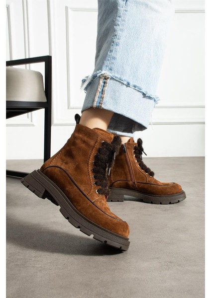 Kadın Bot & Bootie Süet Taba Orta Topuklu Casual/günlük Soğuk Havaya Dayanıklı modelleri