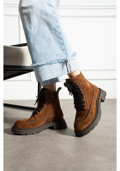 Kadın Bot & Bootie Süet Taba Orta Topuklu Casual/günlük Soğuk Havaya Dayanıklı fırsatları