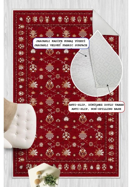 Dijital Baskılı Renkli Kilim Desenli Kaymaz Taban Yıkanabilir Halı fırsatları