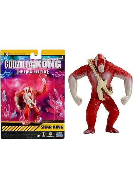 Gxk Mini Figür 8 cm Skar King Figür With Whipslash Aksiyon Figürü Godzilla x Kong Oyuncak Skar King