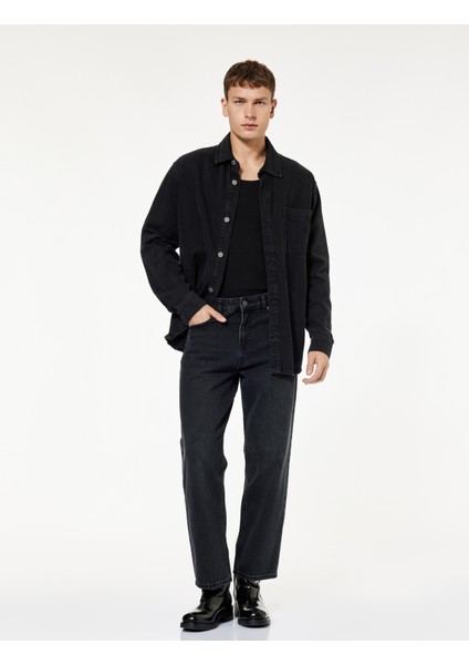 Pamuklu Cepli Bol Kalıp Baggy Jean Pantolon