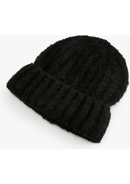 Yumuşak Dokulu Katlama Detaylı Kırçıllı Örgü Bere fiyatları