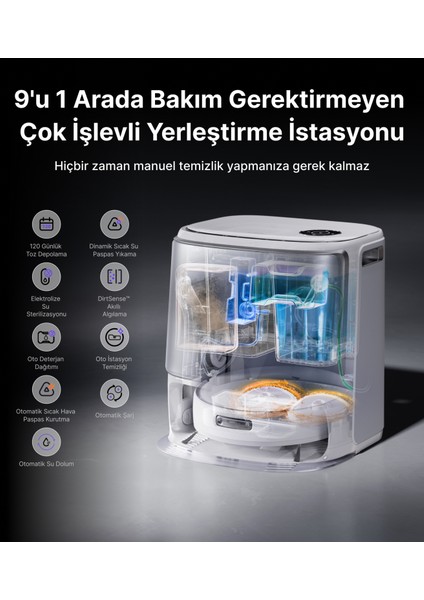 Freo Z10 Ultra Akıllı Robot Süpürge Gümüş,18.000PA Emiş Gücü fırsatları