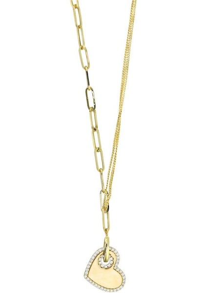 14 Ayar Altın Kalpli Kolye - 0194268 modelleri