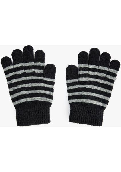 Triko Çizgili Eldiven