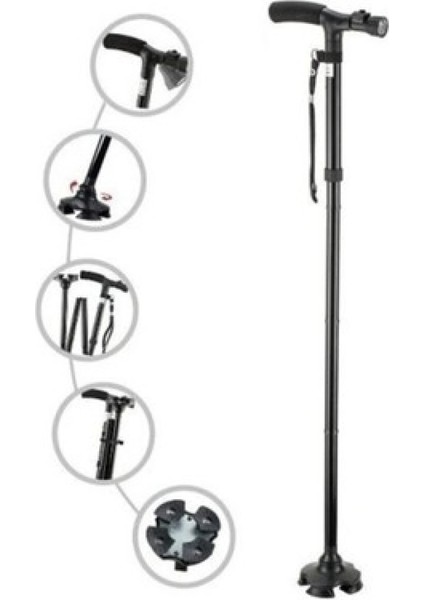 Hareketli LED Işıklı Katlanır Baston