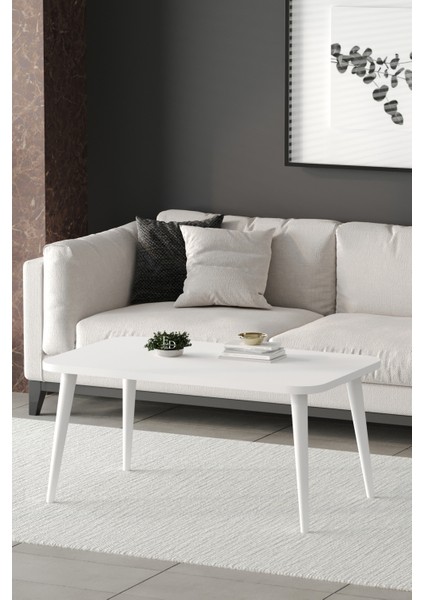 Orta Sehpa Metal Ayaklı , Roma Orta Sehpa , Beyaz Metal - Beyaz Tabla fiyatları