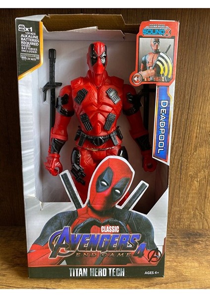 Avengers Deadpool Figür Işıklı Sesli Aksiyon Figürü Deadpool Figür