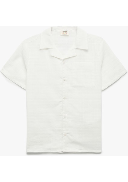 Cep Detaylı Pamuklu Kısa Kollu Gömlek