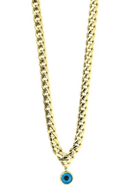 14 Ayar Altın Nazar Boncuklu Kolye - 0195518 modelleri