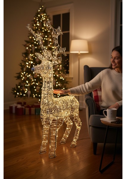 Yılbaşı Yeni Yıl Dekor Süs Işıklı Geyik 63 Cm. 1000 LED fiyatları