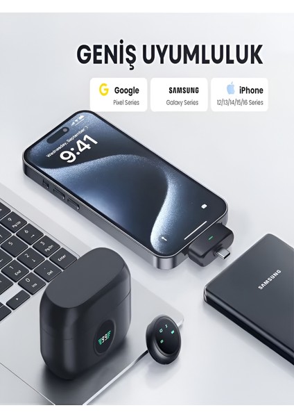 Lightinin Type-C Uyumlu 320MAH Dijital Ekranlı 2.4g Kablosuz Çift Yaka Mikrofonu Pro++ modelleri