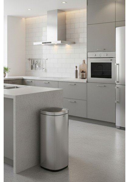 Round 50 L Metal Pedallı Çöp Kovası Çelik | Geniş Kapasite, Yavaş Kapanma, Kolay Temizlik Çıkarılabilir Yıkanabilir İç Sepet indirimleri