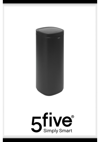 Round 50 L Metal Pedallı Çöp Kovası Siyah | Büyük Hacim, Yavaş Kapanma, Kolay Temizlik Çıkarılabilir Yıkanabilir İç Sepet