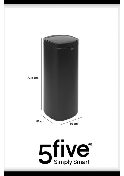 Round 50 L Metal Pedallı Çöp Kovası Siyah | Büyük Hacim, Yavaş Kapanma, Kolay Temizlik Çıkarılabilir Yıkanabilir İç Sepet fiyatları