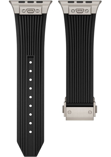 Apple Watch 7 45MM Endurance Pro 316L Çelik Bağlantı Parçalı Silikon Kordon Kayış fırsatları