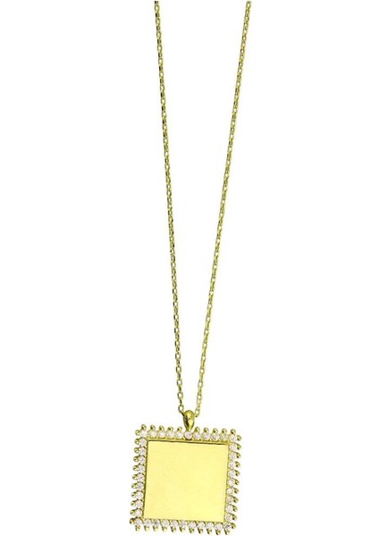 14 Ayar Altın Plaka Kolye - F004758 modelleri